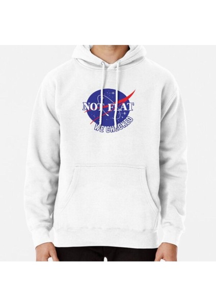 Nasa Not Flat We Checked Baskılı Sweatshirt
