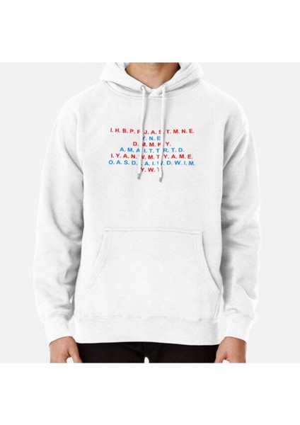 Peace, Freedom, Justice, And Security-Blue/red Baskılı Sweatshirt