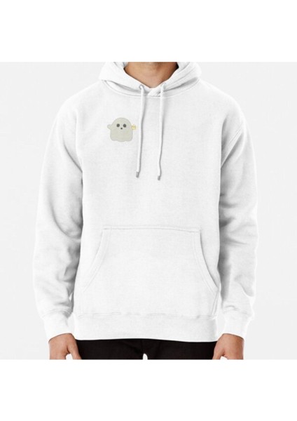 Cute Ghost With Candy Corn Baskılı Sweatshirt