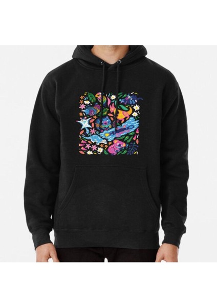 Decorative Australian Animals Baskılı Sweatshirt