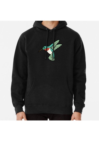 Hummingbird Pattern Baskılı Sweatshirt