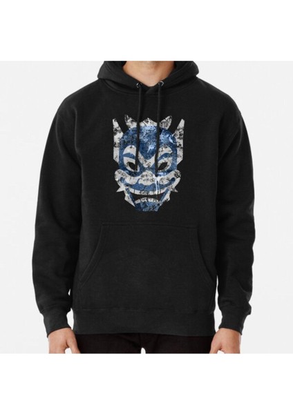 Blue Spirit Splatter Baskılı Sweatshirt
