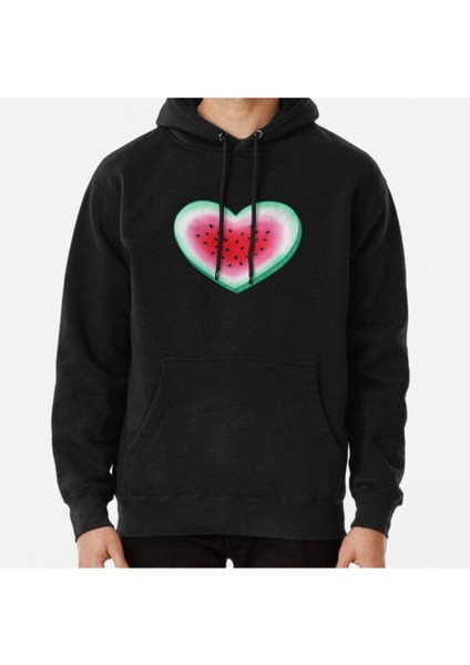 Summer Love - Watermelon Heart Baskılı Sweatshirt