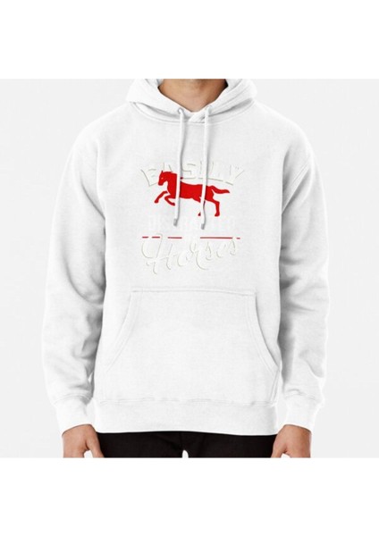 Easily Distracted By Horses Baskılı Sweatshirt