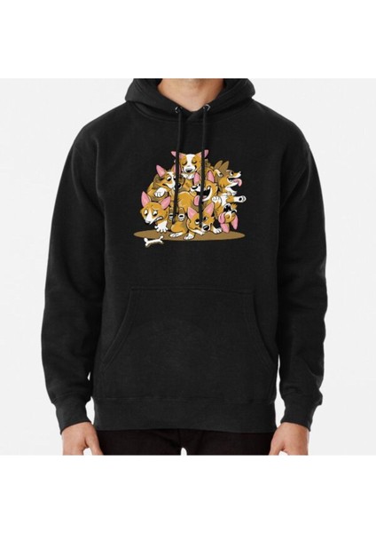 Corgi Cluster Baskılı Sweatshirt
