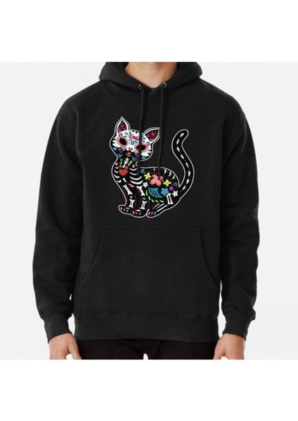 Dia De Los Gatos Baskılı Sweatshirt