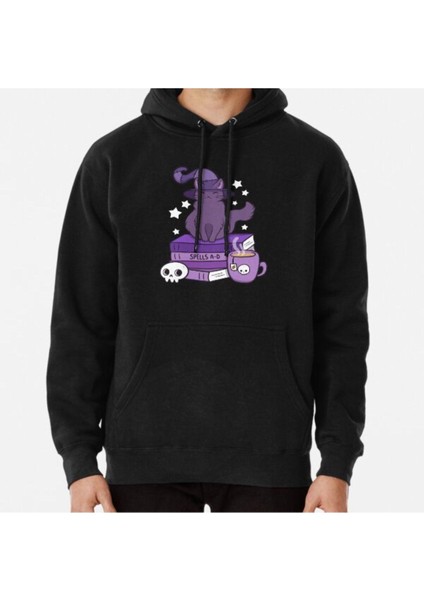 Feline Familiar 02 // Black Nikury Baskılı Sweatshirt