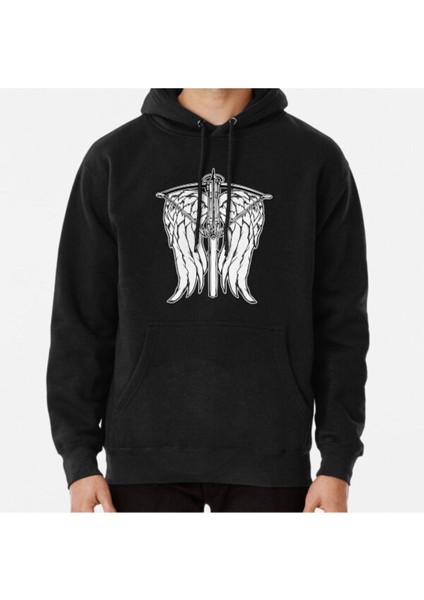 Angel Wings And Crossbow (Clean) Baskılı Sweatshirt