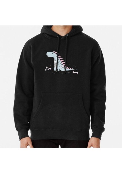 Ornament With Dinosaurs, Jurassic Park. Adorable Seamless Pattern With Funny Baskılı Sweatshirt