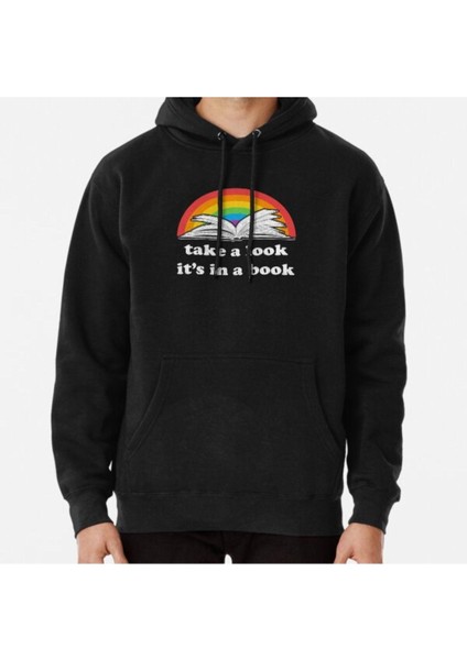 Take A Look, Its In A Book - Retro Inspired Reading Rainbow Baskılı Sweatshirt