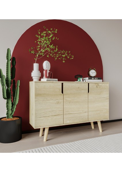 Verona 120 cm Konsol, Kahve Köşesi, Tv Ünitesi, Çok Amaçlı Ahşap Ayaklı Konsol S fiyatları