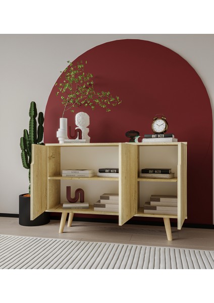 Verona 120 cm Konsol, Kahve Köşesi, Tv Ünitesi, Çok Amaçlı Ahşap Ayaklı Konsol S modelleri