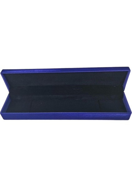 Bileklik & Tesbih ve Kalem Kutusu Geniş Kadife (6 Cm) Lacivert