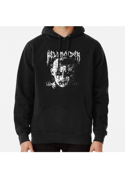 Black Metal Pinhead Baskılı Sweatshirt