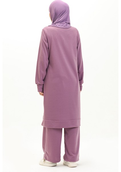 Iki Ip Tunik Pantolon Ikili Takım 0044-21 Lila indirimleri