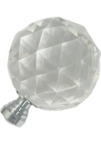 Kristal Tekli Krom Ayak 40 mm Kulp / 5 Adet