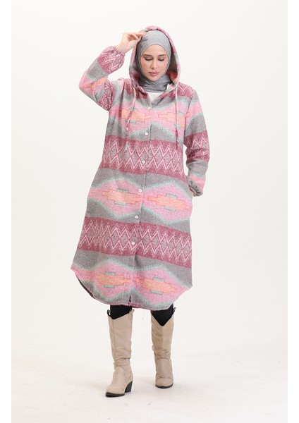 Kapüşonlu Oduncu Kışlık Kap 0544-02 Gül Kurusu Yeşil fiyatları