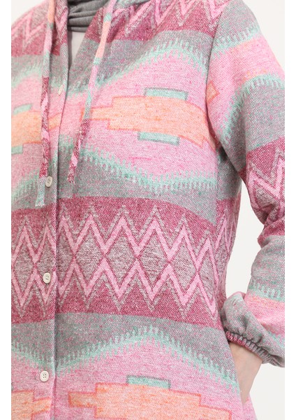 Kapüşonlu Oduncu Kışlık Kap 0544-02 Gül Kurusu Yeşil fırsatları