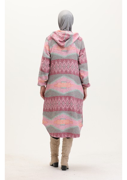 Kapüşonlu Oduncu Kışlık Kap 0544-02 Gül Kurusu Yeşil indirimleri