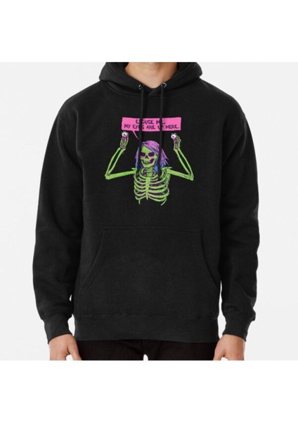 My Eyes Are Up Here Baskılı Sweatshirt