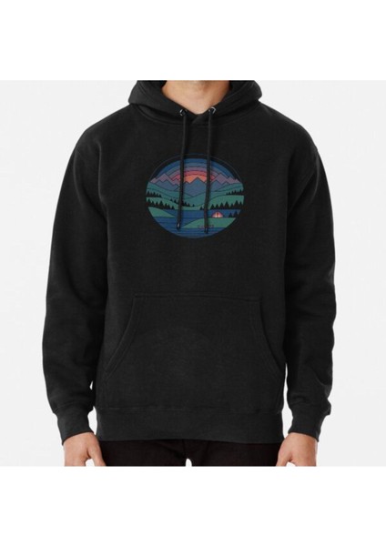 The Lake At Twilight Baskılı Sweatshirt