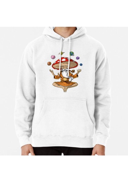 Magic Mushroom Buddha Baskılı Sweatshirt