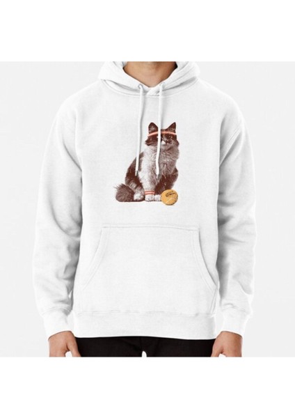 Tennis Cat Baskılı Sweatshirt