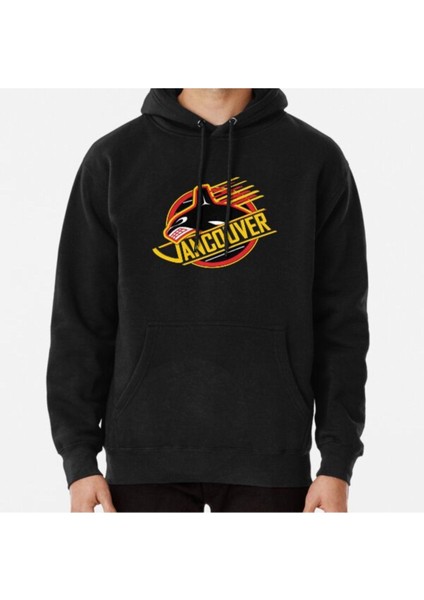 Rare: Vancouver Hockey - Retro Canucks Baskılı Sweatshirt