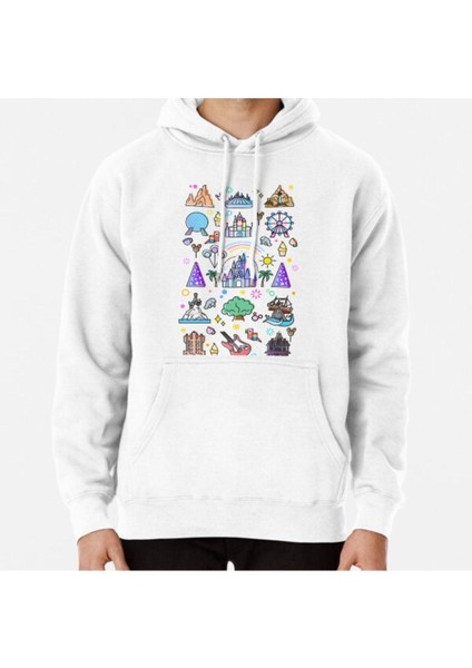 Happiest Place On Earth Collection.ıt's A Small World,haunted Mansion,princess Baskılı Sweatshirt