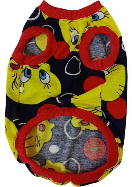 Tweety Desenli Kedi/köpek Tişörtü Kıyafeti