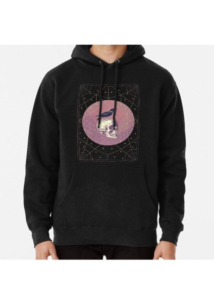 Crow And Skull Collage Baskılı Sweatshirt