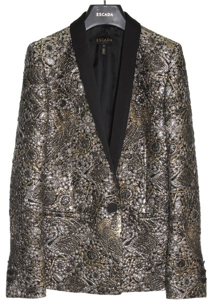 Taş Işlemeli Manşet Kol Tek Düğmeli Siyah Blazer Ceket fiyatları