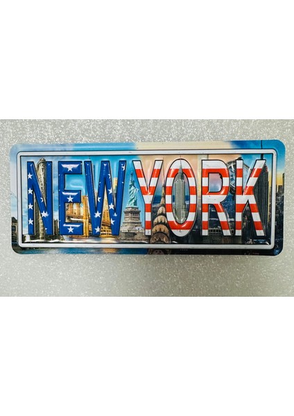 New York Kolleksiyonluk Metal Magnet.