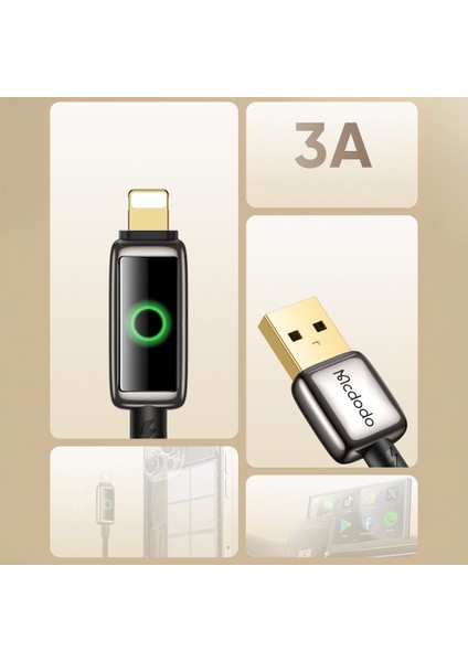 CA-6590 Usb-A - Halo Nefes Alan Işık Siyahlı Işık Otomatik Kapanma Kablosu fırsatları