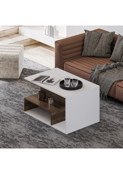 Vera S004 Orta Sehpa Beyaz/sandık Ceviz, Ev-Ofis fiyatları