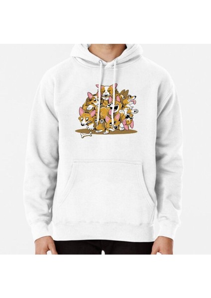 Corgi Cluster Baskılı Sweatshirt