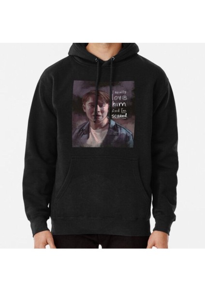Heartstopper 3 - I Really Love Him And I'm Scared Baskılı Sweatshirt