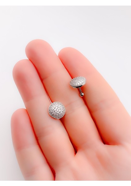 Cerrahi Çelik Piercing Full Zirkon Taşlı Daire Kıkırdak Helix Tragus PIERCING(1ADET)