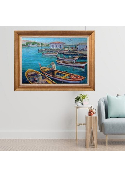 Altın Çerçeveli Paspartulu Tablo A70