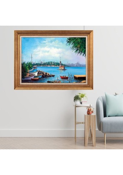 Altın Çerçeveli Paspartulu Tablo A1164