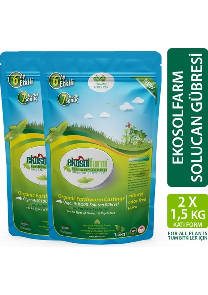 Solucan Gübresi 2 x 1,5 kg