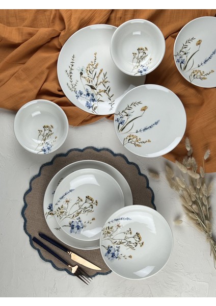 Simply 24 Parça 6 Kişilik Fine Stoneware Yemek Takımı
