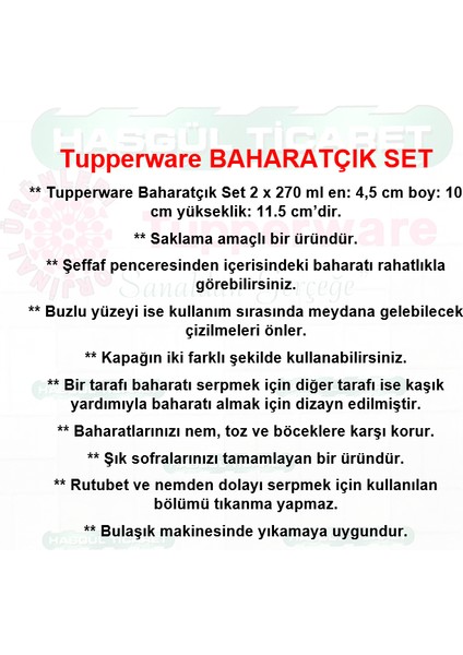 Baharatlık 2'li 250 ml Tuzluk Biberlik Baharatçık Set fırsatları