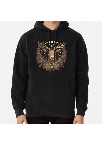 Cernunnos Stag Baskılı Sweatshirt