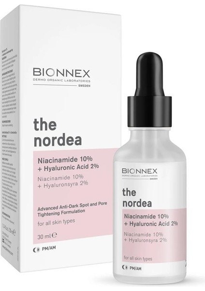 The Nordea Niacinamide 10% + Hyaluronic Acid 2% Serum 30 ml