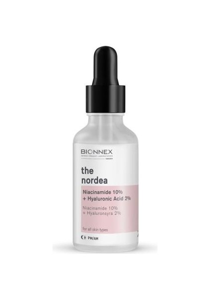 The Nordea Niacinamide 10% + Hyaluronic Acid 2% Serum 30 ml
