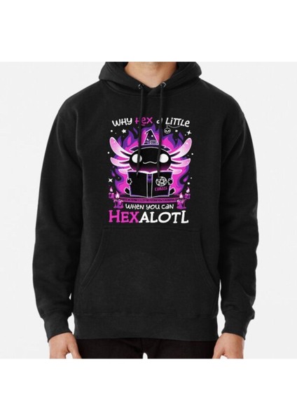 Axolotl Witching Hour - Spooky Salamander Baskılı Sweatshirt