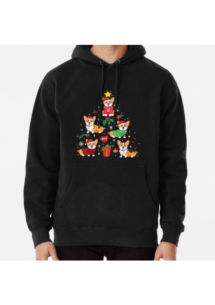 Corgi Christmas Tree Pembroke Welsh Corgi Merry Christmas Gift Baskılı Sweatshirt