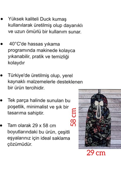 Bahar Dalı Poşetlik: Poşet Düzenleyici, Mutfak, Karavan, Kamp, Outdoor