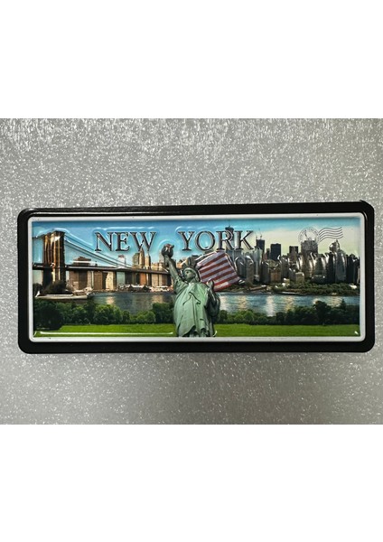 New York Kolleksiyonluk Metal Magnet.